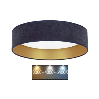 BRILAGI - VELVET LED mennyezeti lámpa 24W 230V 3000/4000/6400K kék/arany kép