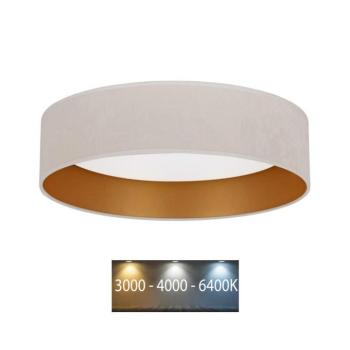 BRILAGI - VELVET LED mennyezeti lámpa 24W 230V 3000/4000/6400K krém/arany kép