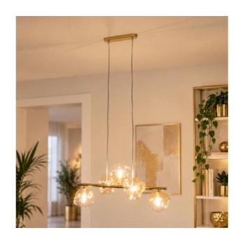 BRILAGI - VULCANO kábellel függesztett csillár 5xG9/8W/230V arany/füstös bézs 11639 kép
