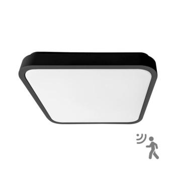 BRILAGI - ZENNA LED fürdőszobai mennyezeti lámpa szenzorral LED/12W/230V 24x24 cm IP44 fekete BRW3094-12W/HF/CR kép