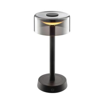 Brilliant - RAZOR LED asztali lámpa, dimmelhető, újratölthető, érintésvezérlésű, 2,5W/5V, 2700K, IP44, fekete G60255/06 kép