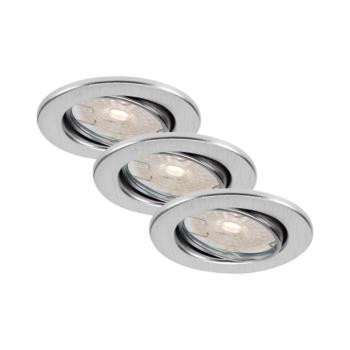 Brilo - 3 darabos szett, fényerőszabályozható fürdőszobai álmennyezetbe építhető lámpatest DIMM LED/5,5W/230V IP23 7256-039 kép