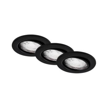 Brilo - KÉSZLET 3x LED Fürdőszobai beépíthető lámpa 1xGU10/5W/230V IP23 fekete 7147-035 kép