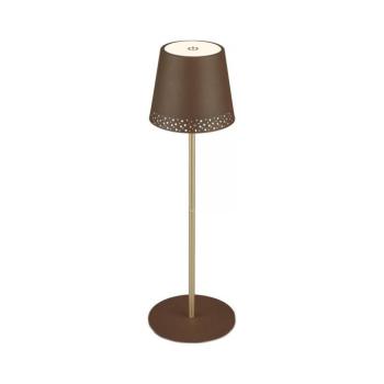 Brilo - KIKI tölthető, érintésvezérelt LED asztali lámpa, 2,6 W/5 V, IP44, 2600 mAh, barna 7438-017 kép