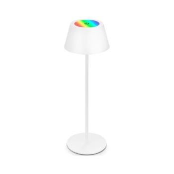 Brilo - LED RGB újratölthető érintésvezérlésű asztali lámpa KIKI LED/2,6W/5V IP44 2600 mAh fehér 7466016 kép