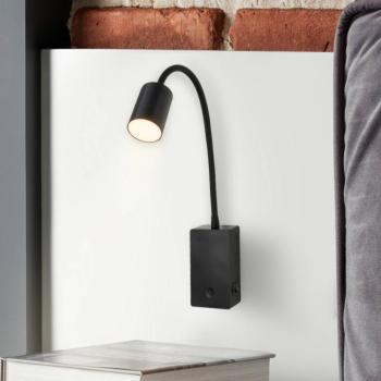 Brilo unplugged Smooth LED-es, akkumulátoros olvasólámpa, fekete, dimmelhető kép