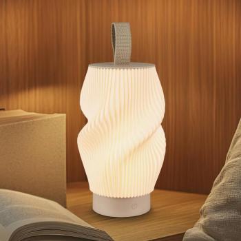 Brilo unplugged Tubi LED tölthető asztali világítás, bézs/fehér, IP44 kép
