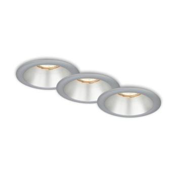 Briloner 7042-034-KÉSZLET 3x Fürdőszobai beépíthető lámpa 1xGU10/9W/230V ezüst 7042-034 kép