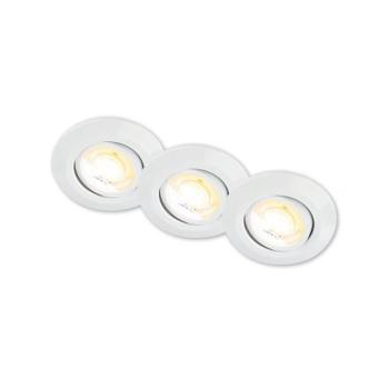 Briloner 7586036 - SZETT 3x LED KLIRA fürdőszobai beépíthető lámpa LED/4,9W/230V IP23 fehér 7586036 kép