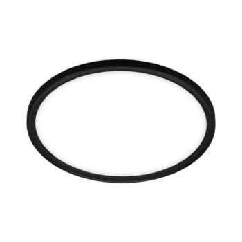 LED fürdőszoba mennyezeti világítás Slim Drip, fekete, Ø 29 cm, IP44 kép