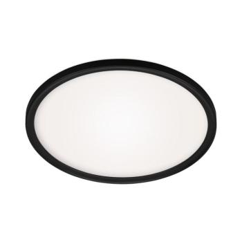 LED fürdőszoba mennyezeti világítás Slim Drip, fekete, Ø 42 cm, IP44 kép