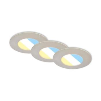 Briloner 7598032 -KÉSZLET 3x LED Fürdőszobai beépíthető lámpa LED/4,9W/230V IP44 króm 7598032 kép