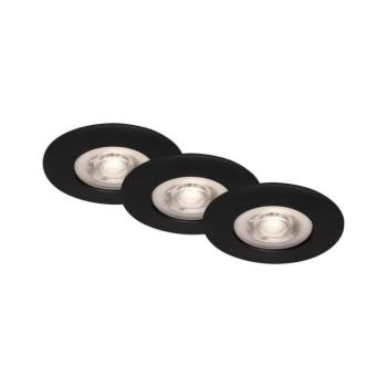 Briloner - KÉSZLET 3x LED Fürdőszobai beépíthető lámpa LED/4,9W/230V IP44 fekete 7046-035 kép