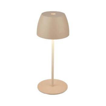 Briloner - MINI LED kültéri asztali lámpa, dimmelhető, újratölthető, érintős, LED/2,5W/5V IP44 1800 mAh bézs 4002707459323 kép