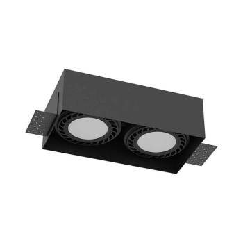 - Brosline 3270 - CAGE süllyesztett mennyezeti lámpatest 2xGU10/18W/230V fekete 3270 kép