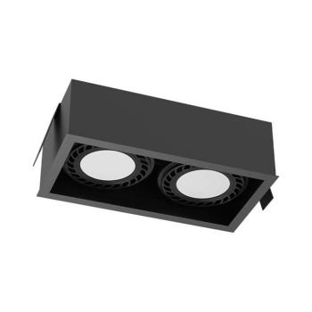 - Brosline 3274 - CAGE süllyesztett mennyezeti lámpatest 2xGU10/18W/230V fekete 3274 kép