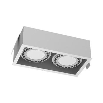 - Brosline 3275 - Beépíthető mennyezeti lámpatest CAGE 2xGU10/18W/230V fehér 3275 kép