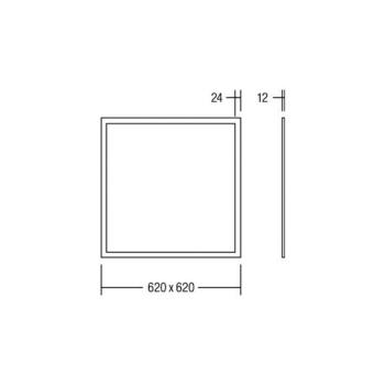 BRUMBERG Ailis LED panel mikroprizma 3000K DALI kép