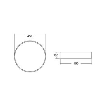 BRUMBERG Biro Circle, Ø 45cm, be/ki, fekete, 4,000 K kép