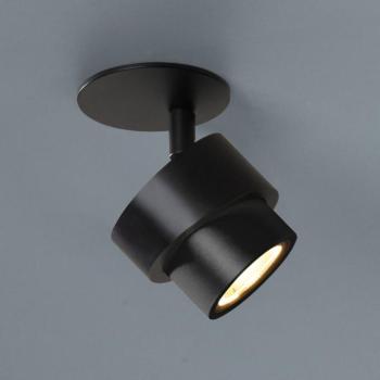 BRUSH LED süllyesztett spotlámpa, fekete, Ø 7 cm, fém, dimmelhető, 2700 K kép