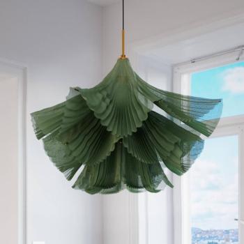 By Rydéns Juliette lógó lámpa, zöld, tüll/fém, 75 cm, E27 kép