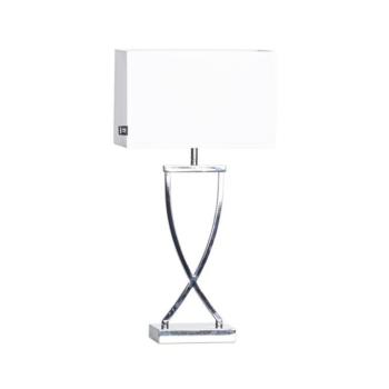 ByRydens 2820430-5000 - Asztali lámpa OMEGA 1xE27/5W/230V fehér/fényezett króm 2820430-5000 kép
