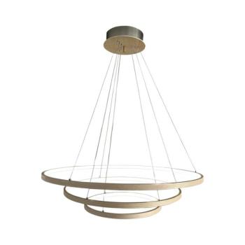 By Rydens LED függő világítás Trione, természetes, Ø 80 cm, fa kép