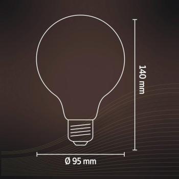 Calex E27 G95 LED 4,5 W filament arany 821 dimm kép