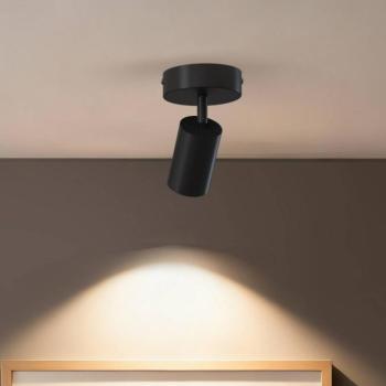 Calex GU10 mennyezeti spotlámpa, fekete, Ø 10 cm, 1 izzó, fém kép