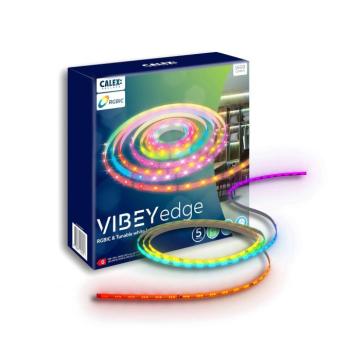 Calex LED-Strip Vibey, hossza 5 m, dugó, távirányító, RGB, CCT kép