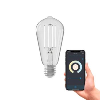 Calex Smart E27 ST64 LED 7 W filament 1800-3000 K kép