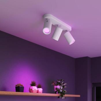 Calex Smart mennyezeti spotlámpa fehér, hossza 37 cm, 3 izzós, GU10-LED RGBW kép