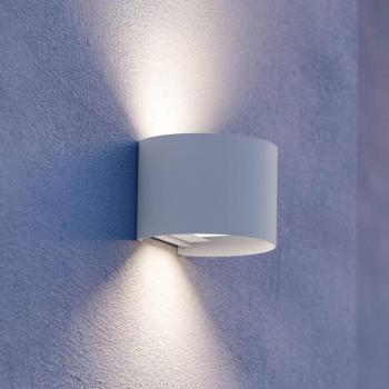 Calpino 3 LED kültéri falilámpa, fehér, szélesség 14 cm, 2 izzós kép