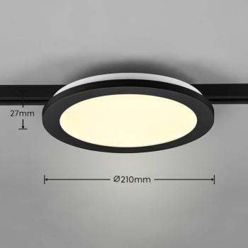 Camillus LED sínlámpa DUOline-hoz, fekete, Ø 26 cm kép