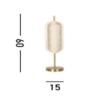 Capsule LED asztali lámpa, sárgaréz színű, vas, akril kép