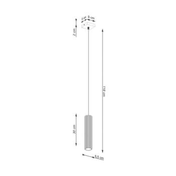 Carbon függőlámpa, arany színű, Ø 6 cm, alumínium kép