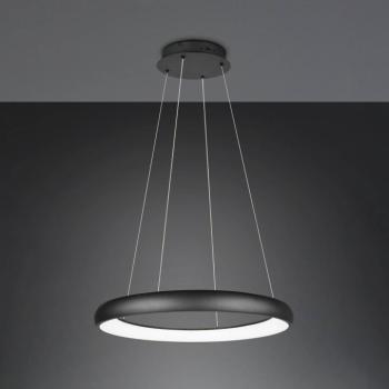 Cardona LED-es függőlámpa, Ø 75 cm, fekete, CCT, fém kép