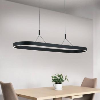 Carrara LED függőlámpa, fekete, állítható magasságú, CCT kép