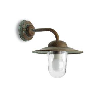 Casale kültéri fali lámpa, sárgaréz, üveg, IP44, vetület 30 cm kép