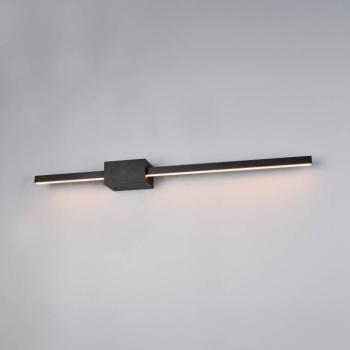 Cassino LED fali világítás, matt fekete, szélesség 70 cm, fém kép