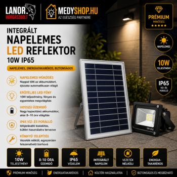 CClamp integrált napelemes LED reflektor 10W IP65 – fehér