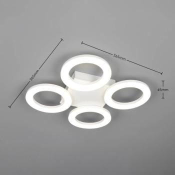Cemi LED mennyezeti világítás, kerek, fehér, műanyag, 4 000 K kép