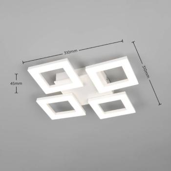 Cemi LED mennyezeti világítás, négyszögletes, fehér, műanyag, 4 000 K kép