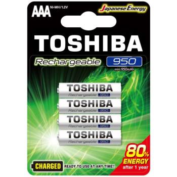 Ceruzaelem AAA (LR03) , 1.2 Volt , 4 darab , tartós , elem , tölthető , High Power , TOSHIBA kép