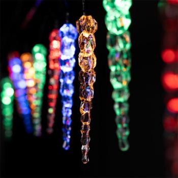 CHRISTMAS ICICLE LIGHT 10PCS RGB 2XАА IP44 kép