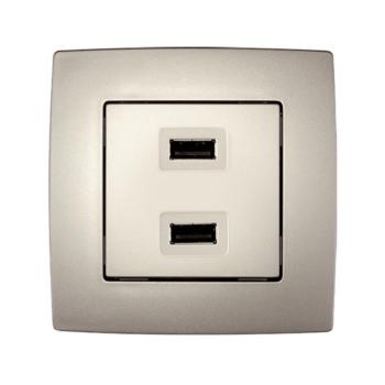 CITY 2xUSB ALJZAT PEZSGŐ METÁL kép