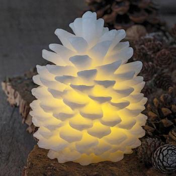Clara LED gyertya kúp alakban, magassága 14 cm kép