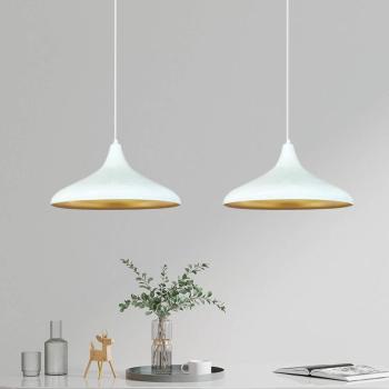 Claus függőlámpa, fehér, 85 cm hosszú, 2-lámpás, fém kép