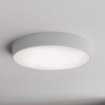 Cleo 500 mennyezeti lámpa, szürke, érzékelő, IP54, Ø 50 cm, fém kép