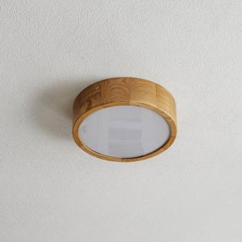 Cleo DR275 mennyezeti világítás, IP54, Ø 27,5 cm, tölgyfa, E27 kép